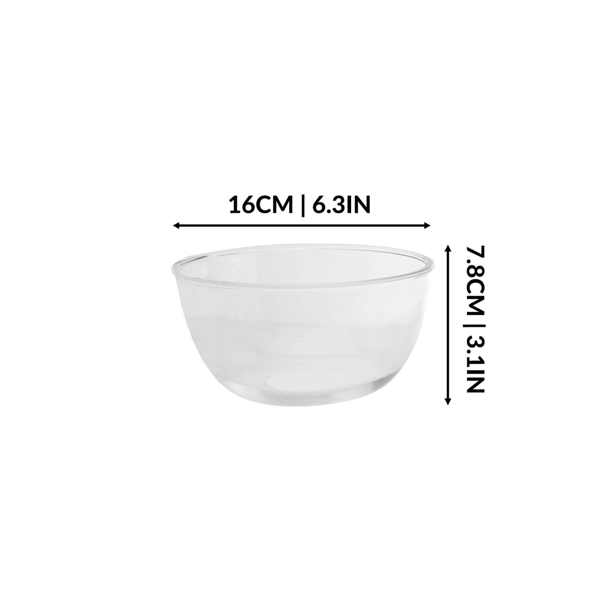 Maison & White Glass Mixing Bowls Set of 3 | Borosilicate Glass | 0.5L 0.85L 1.9L | Heat Resistant to 300°C | Oven Microwave Freezer Dishwasher Safe | Scratch & Stain Resistant | 2-Year Warranty