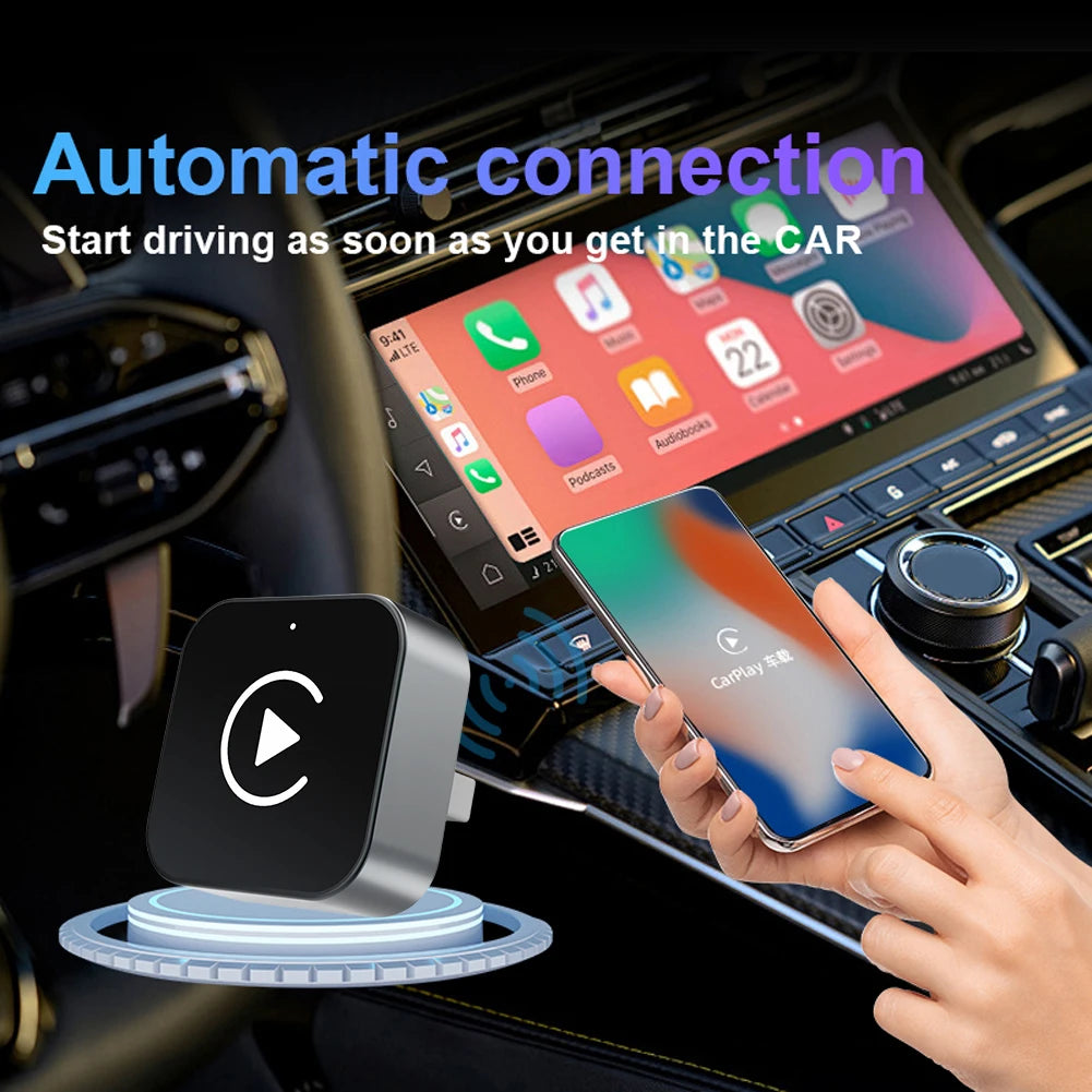 Wireless Android Auto Carplay Box/Adapter Mini Carplay&Auto Box Dongle Auto Connect Smart Box Plug & Play for Factory Wired Cars