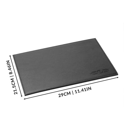Maison & White Faux Leather Placemats & Coasters | Black 12 Piece Table Set | 6 Place Settings | Wipe Clean