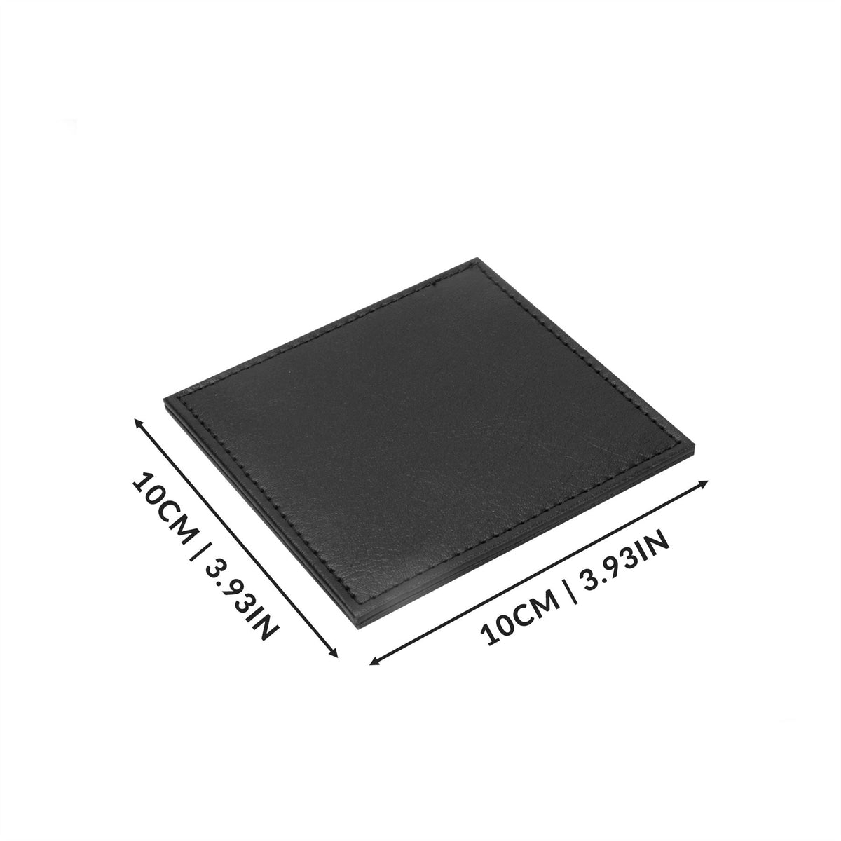 Maison & White Faux Leather Placemats & Coasters | Black 12 Piece Table Set | 6 Place Settings | Wipe Clean
