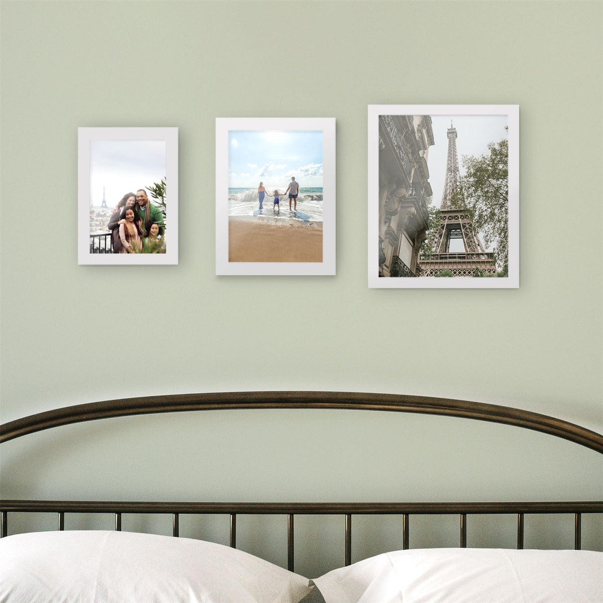 Maison & White Set of 10 Assorted White Photo Frames | E1 Fiberboard | 3 Sizes | Wall Mount or Freestanding | Portrait & Landscape | Perspex Cover | 2-Year Warranty