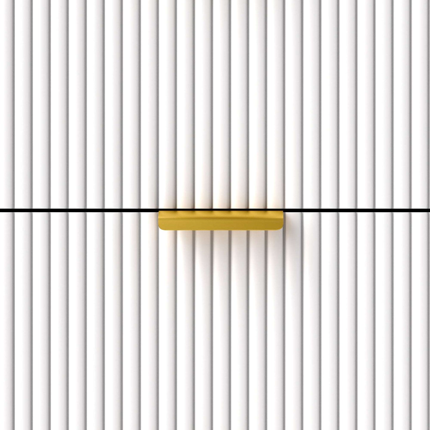 Elegant Four-Drawer Bedside Table - White