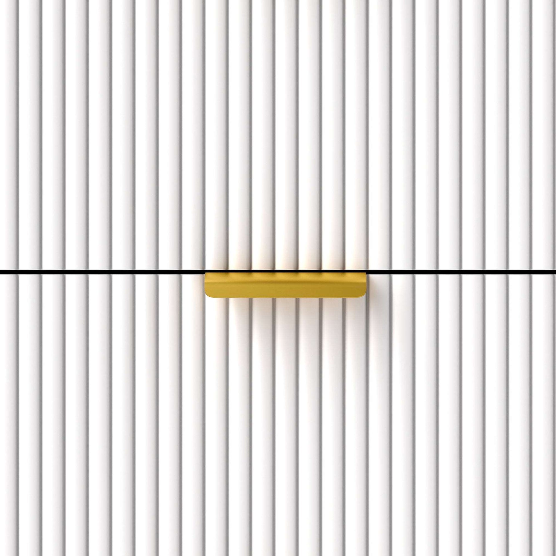 Elegant Four-Drawer Bedside Table - White