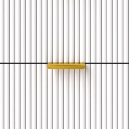 Elegant Four-Drawer Bedside Table - White