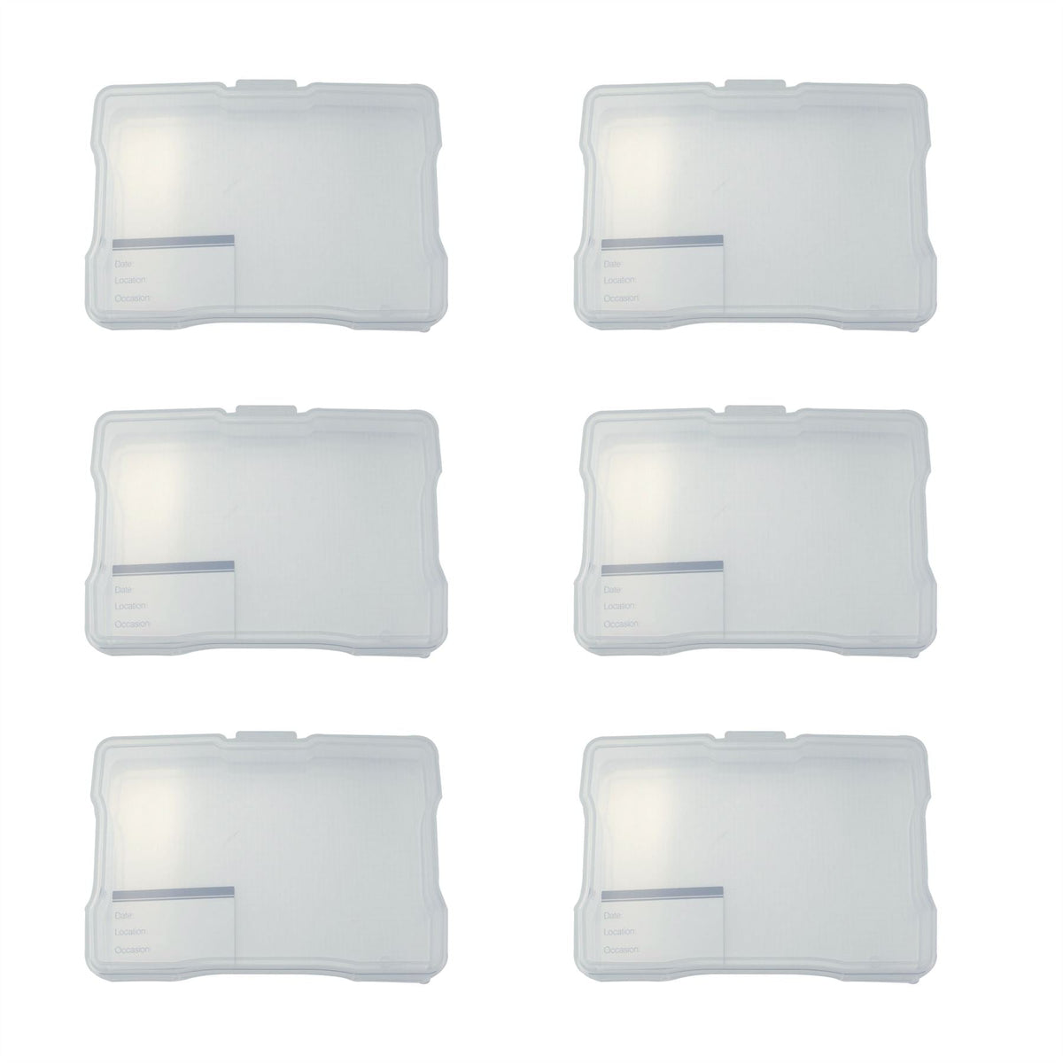 Pukkr Photo Storage Box | 6 Individual Cases & Outer Organiser | Holds Up to 600 Photos | Translucent PP Plastic