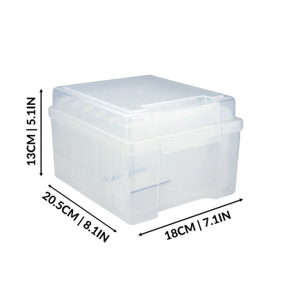 Pukkr Photo Storage Box | 6 Individual Cases & Outer Organiser | Holds Up to 600 Photos | Translucent PP Plastic