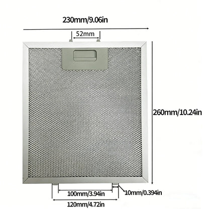 2Pcs 5-Layer Cooker Hood Filter for Many Leading Range Hoods (230*260*9Mm)