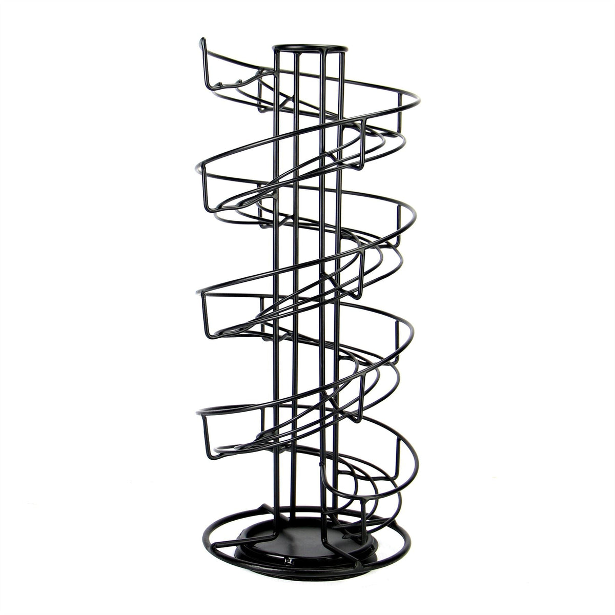 Maison & White Spiral Egg Holder | Black Coated Iron Helter Skelter Rack | Holds Up to 32 Medium Eggs | 42cm Tall
