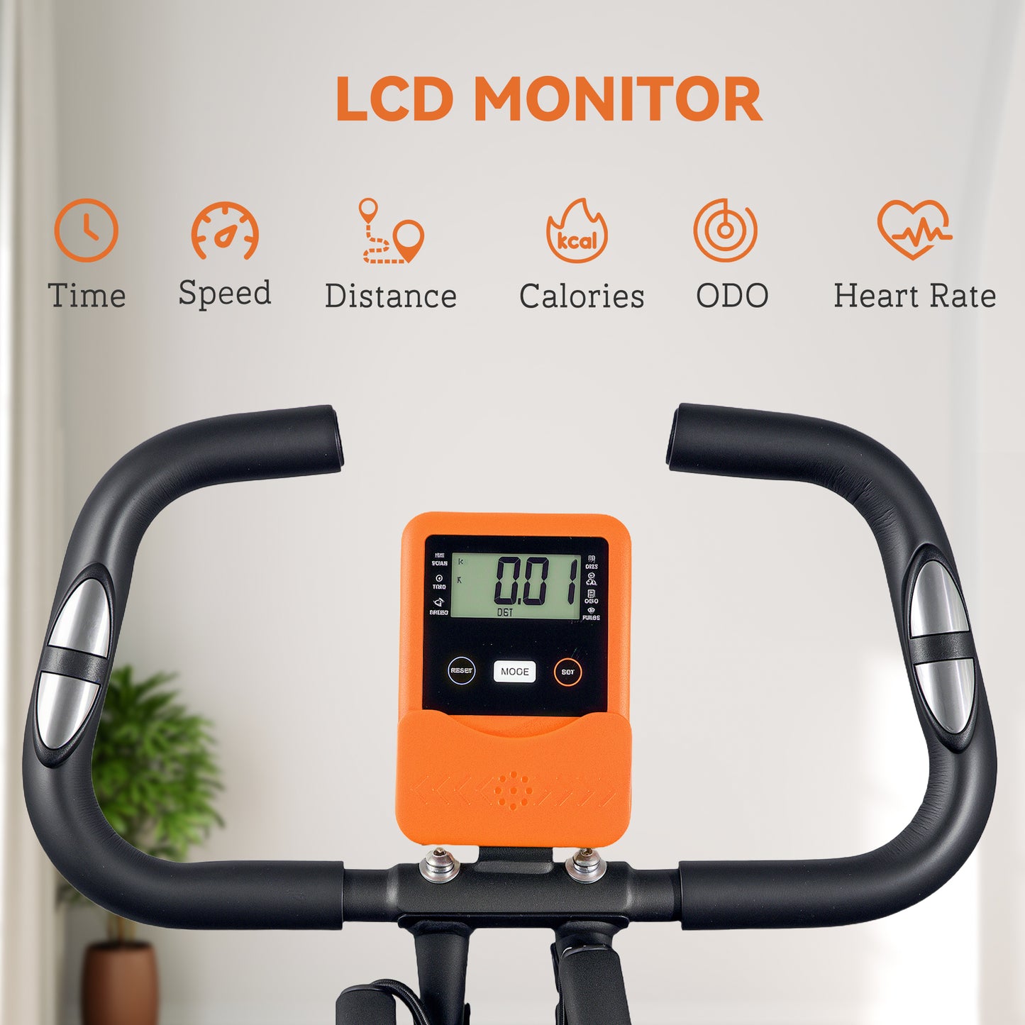 SPORTNOW 5-In-1 Folding Exercise Bike with Arm Workout Bands, Quiet 8-Level Magnetic Resistance Foldable Exercise Bike with LCD, Tablet Holder, Hand Pulse Sensor for Home Use Indoor Cycling