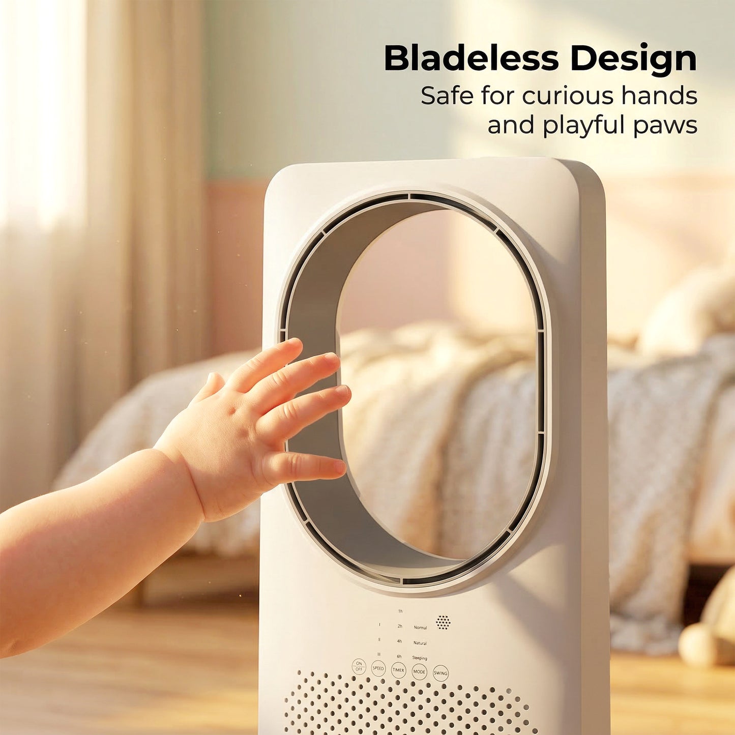 Tower Fan | 36dB Sleep Mode | 45° Oscillation | 3 Speeds & Modes | 15hr Timer | Remote | White