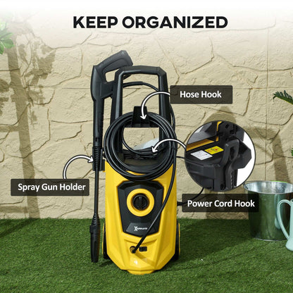 DURHAND 1800W High Pressure Washer, 150 Bar Pressure, 510 L/h Flow, High-Performance Portable Power Washer Jet Wash Cleaner with 6M Hose