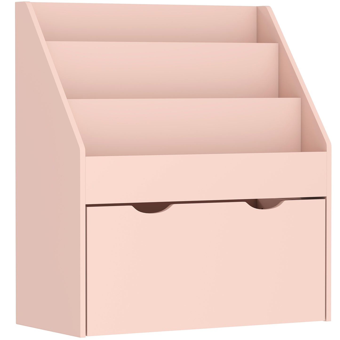 AIYAPLAY Bookcase for Kids with Shelves, Drawer, Bookcase for Bedroom, Playroom, Green / Grey / Pink