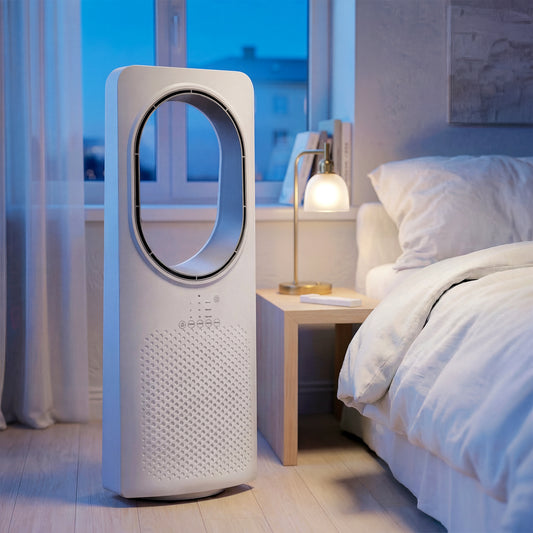 Tower Fan | 36dB Sleep Mode | 45° Oscillation | 3 Speeds & Modes | 15hr Timer | Remote | White