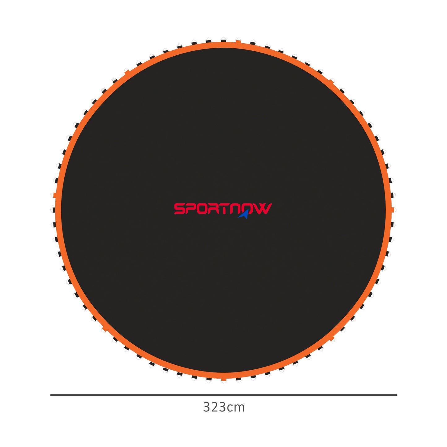 SPORTNOW Replacement Trampoline Mat with Spring Pull Tool, 72 V-Hooks, for 12ft Trampoline using 14cm Springs, Orange / Green
