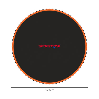 SPORTNOW Replacement Trampoline Mat with Spring Pull Tool, 72 V-Hooks, for 12ft Trampoline using 14cm Springs, Orange / Green