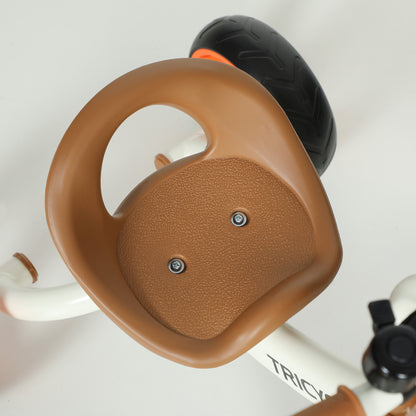 Kids Trike, Toddler Tricycle with Front Basket and EVA Wheels for Ages 2-5 Years, Indoor Outdoor for Boys Girls, Orange / Green