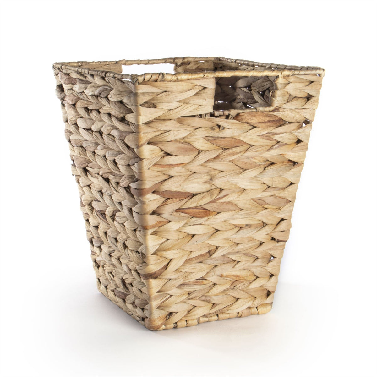Maison & White Natural Banana Leaf Waste Paper Basket | Woven Banana Leaf & Steel Frame | Carry Handles | Multi-Use Storage | 33x27x27cm | 2-Year Warranty