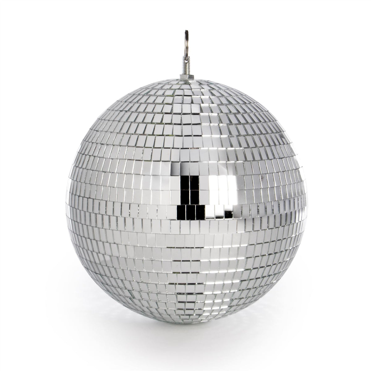 Pukkr 30cm Mirror Disco Ball with Hanging Hook | Polished Glass Facets | Lightweight | Indoor Outdoor | Birthdays Weddings Children's Parties | Home Decor Mood Lighting | 2-Year Warranty