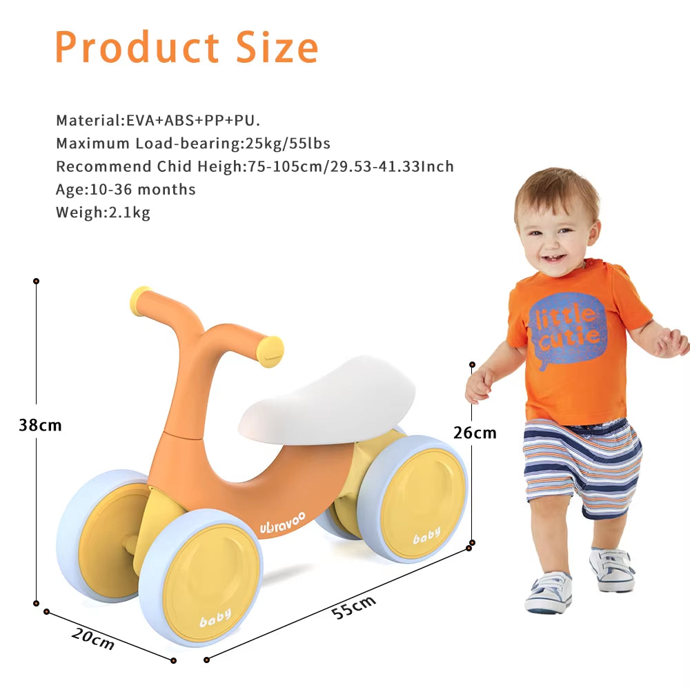 UBRAVOO Baby Balance Bike Toys, Baby Walker, Toddler Balance Bike 10-36 Month Ride on Toy