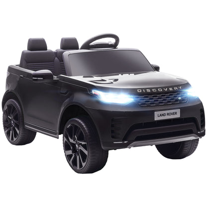 Land Rover Discovery Licensed 12V Kids Electric Car with Remote, 4 Wheel Suspension, Slow Start, Lights, Music, Black / Pink / Khaki