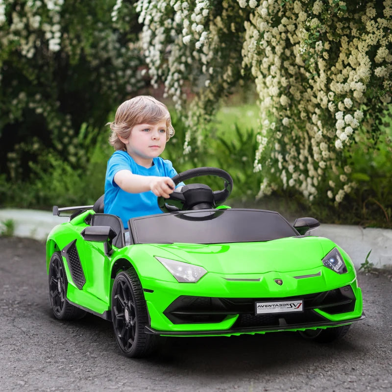 Lamborghini Licensed 12V Kids Electric Car With  Butterfly Doors, Music Horn Suspension And Remote