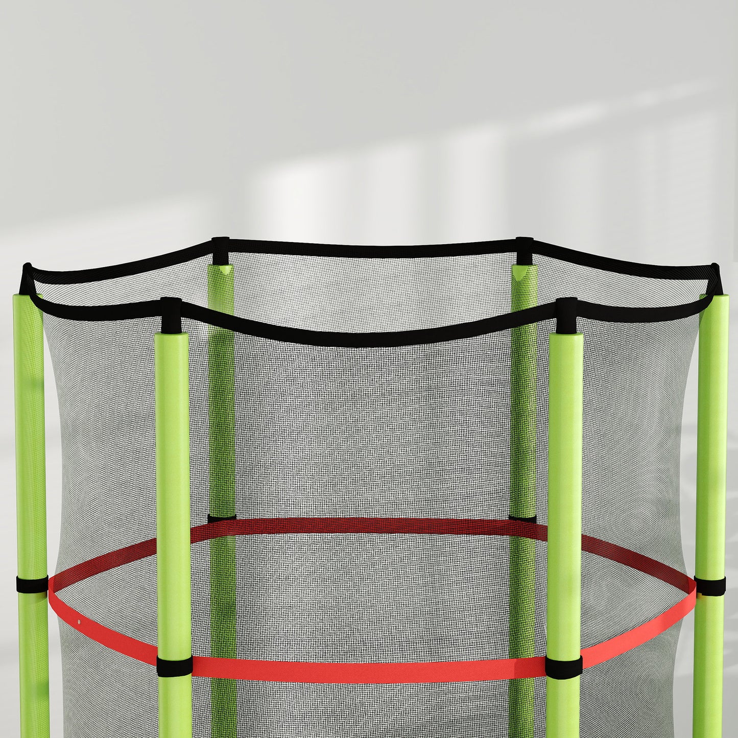 Kids Trampoline, with Enclosure Net, Steel Frame, for Ages 3-6 Years - Green / Blue