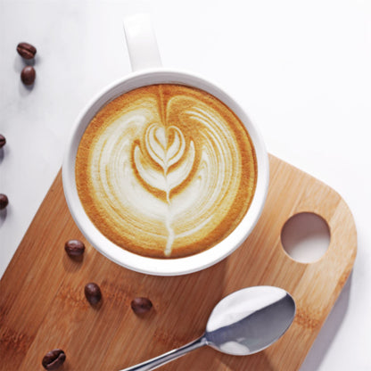 Maison & White White Porcelain Coffee Mugs | Set of 12 | 285ml Stackable Tea Cups | Dishwasher & Microwave Safe