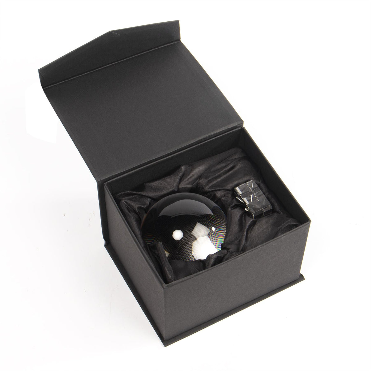 Maison & White K9 Clear Crystal Photography Ball | 80mm Glass Lensball | Stand, Cleaning Cloth, Pouch & Gift Box