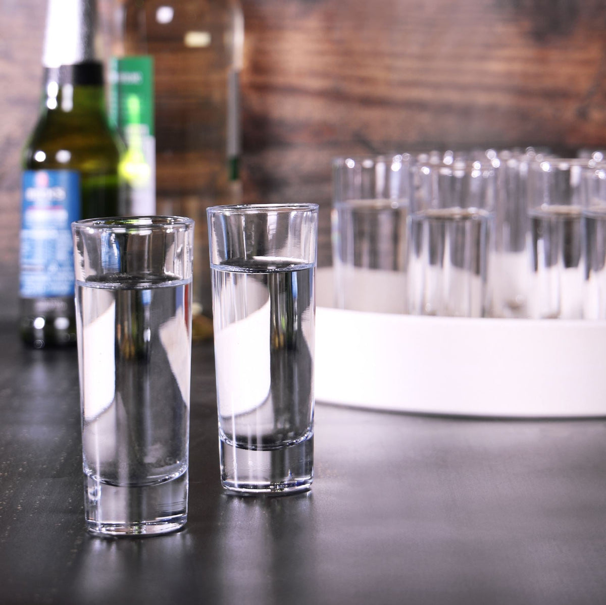 Maison & White Large Shot Glasses | Set of 12 | 60ml | 9cm Tall | Thick Base | Dishwasher Safe | Suits Spirits Digestifs & Cocktails | 2-Year Warranty
