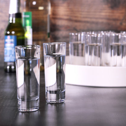 Maison & White Large Shot Glasses | Set of 12 | 60ml | 9cm Tall | Thick Base | Dishwasher Safe | Suits Spirits Digestifs & Cocktails | 2-Year Warranty
