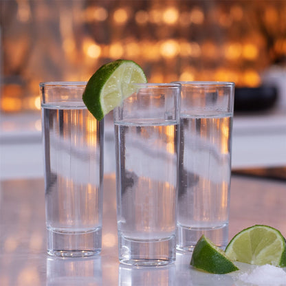 Maison & White Large Shot Glasses | Set of 12 | 60ml | 9cm Tall | Thick Base | Dishwasher Safe | Suits Spirits Digestifs & Cocktails | 2-Year Warranty