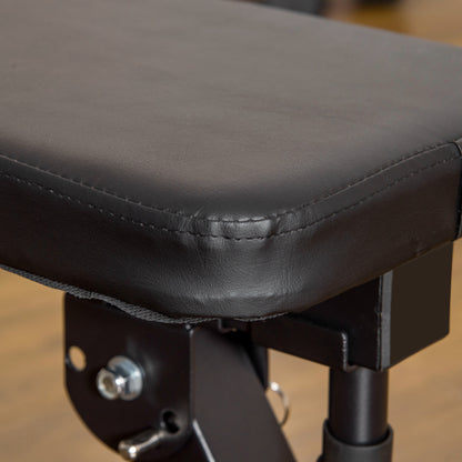 Adjustable Weight Bench Foldable Bench Press, with Barbell Rack, Black