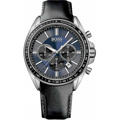 HUGO BOSS Driver Mens Wrist Watch  Black Leather Strap HB1513077