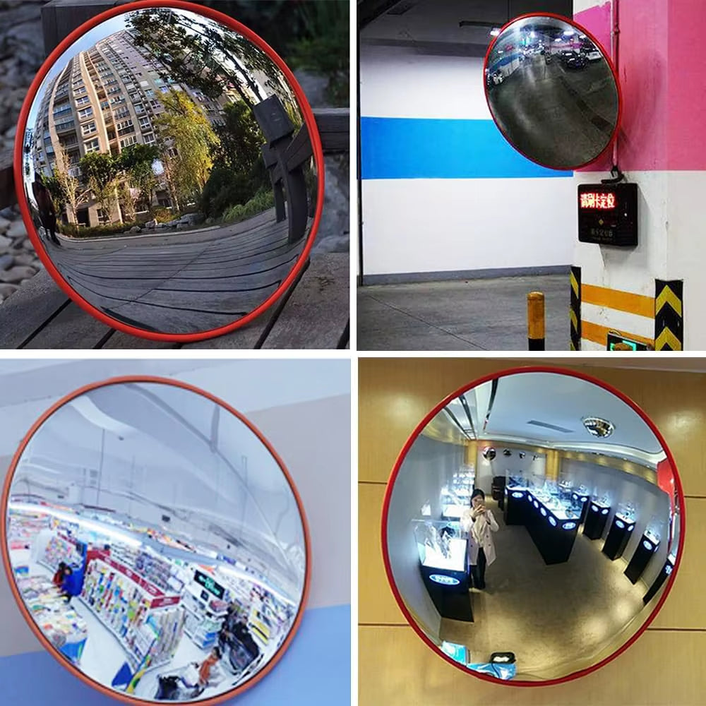Convex Road Mirror, Unbreakable Road Traffic Safety Mirror, Blind Spot Mirror 130 Degree Wide Angle, 30 / 45 / 60CM