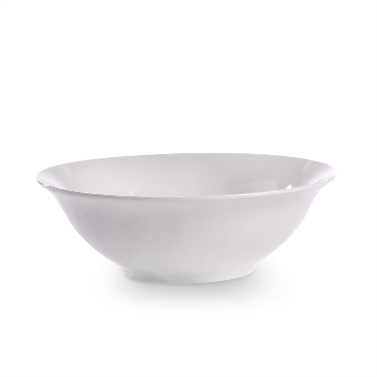 Maison & White White Porcelain Serving Bowls | Set of 4 | 25cm Curved Salad & Pasta Bowls | Dishwasher Safe
