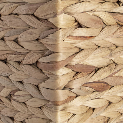 Maison & White Natural Banana Leaf Waste Paper Basket | Woven Banana Leaf & Steel Frame | Carry Handles | Multi-Use Storage | 33x27x27cm | 2-Year Warranty