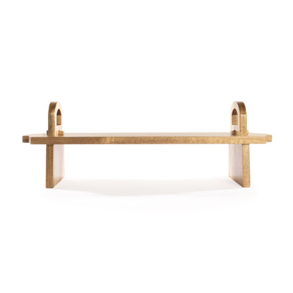Maison & White Acacia Wood Raised Serving Platter | 17x15x52cm | Plant Oil Coated | Built-In Handles | Flat-Pack Storage | Suits Cheese Charcuterie Cakes | Assembly Required | 2-Year Warranty