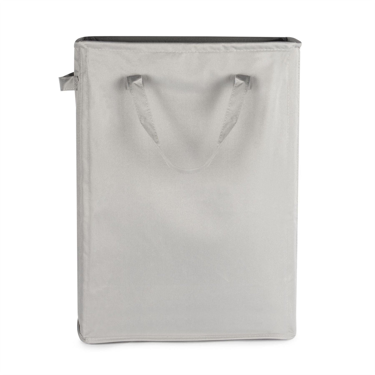 Maison & White 45L Slim Laundry Basket | Grey | 600D Polyester | 53.3x38.6x21.6cm | Fibre Rod Frame | Side Handles | Folds Flat | Suits Laundry & Toy Storage | 2-Year Warranty