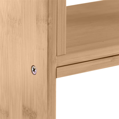 Maison & White Adjustable Bamboo Desk Storage Organiser | Extends 32–63cm Wide | 35cm Tall | 17cm Deep | Bookshelf Bookend Photo Display | Home Office Study Hallway | Assembly Required | 2-Year Warranty