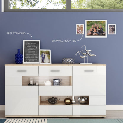 Maison & White Set of 10 Assorted White Photo Frames | E1 Fiberboard | 3 Sizes | Wall Mount or Freestanding | Portrait & Landscape | Perspex Cover | 2-Year Warranty