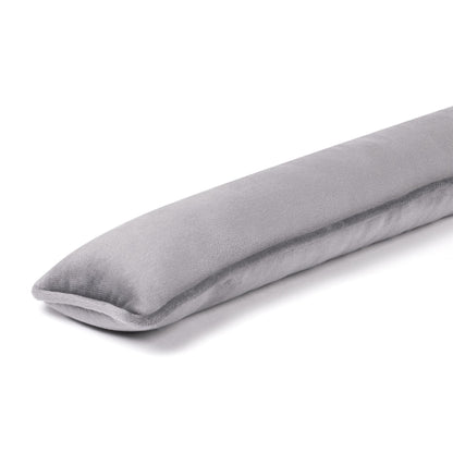 Pukkr Draught Excluders | Set of 2 | Grey Microfibre | 84x5x5cm Each | Door Bottom Window Sill Floor Gap | No Assembly | Energy-Saving Heat Retention | 2-Year Warranty