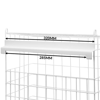 Maison & White Letterbox Mail Catcher Cage | Iron with PE Coating | 8x27cm Slot | Fits Up to 30cm Letterboxes | Horizontal & Vertical | No Fixings | 39x32x16.5cm | 2-Year Guarantee