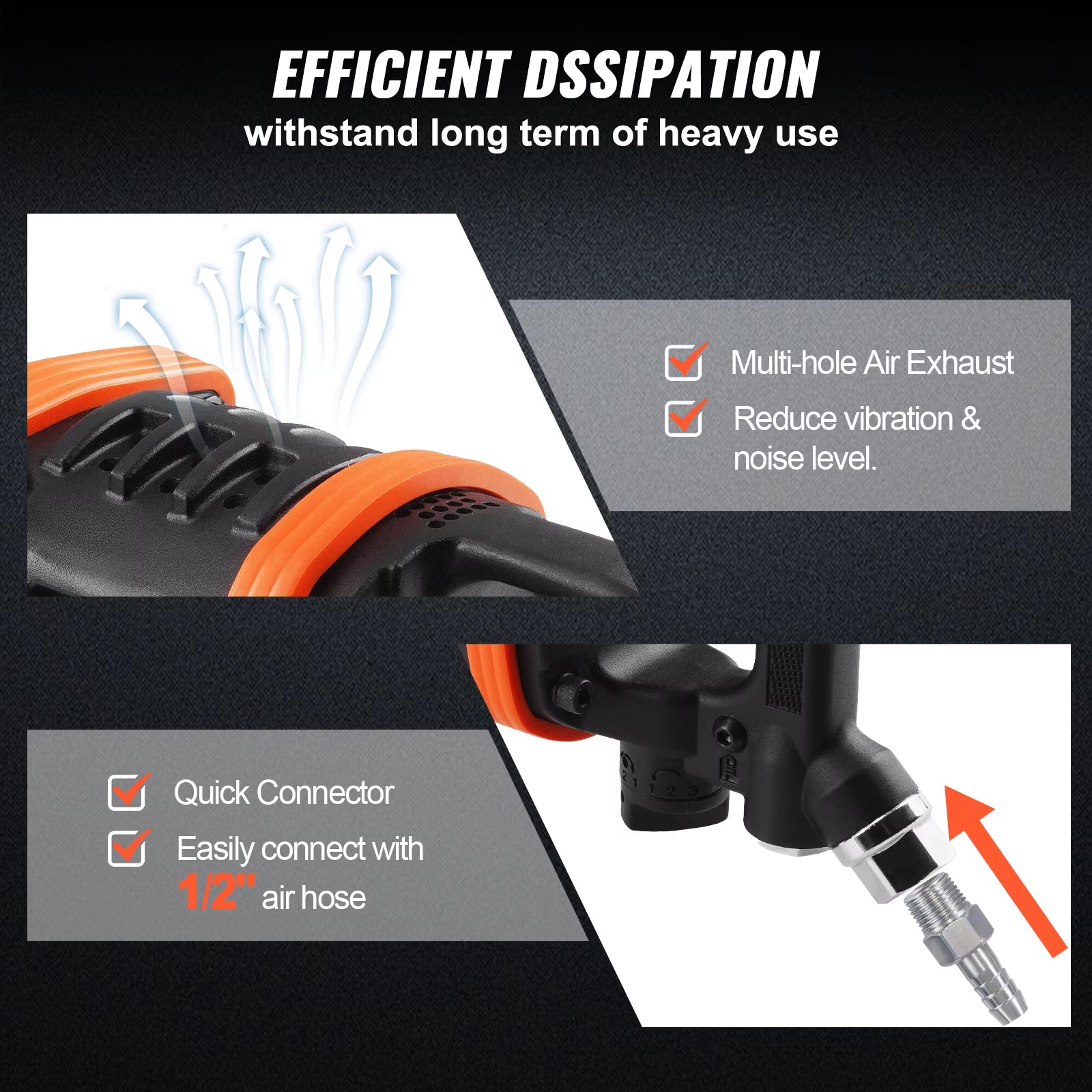 1 Inch Air Impact Wrench up to 5175 Ft-Lbs Beast Reverse Torque Output Pneumatic Impact Gun for Repairs And Maintenance