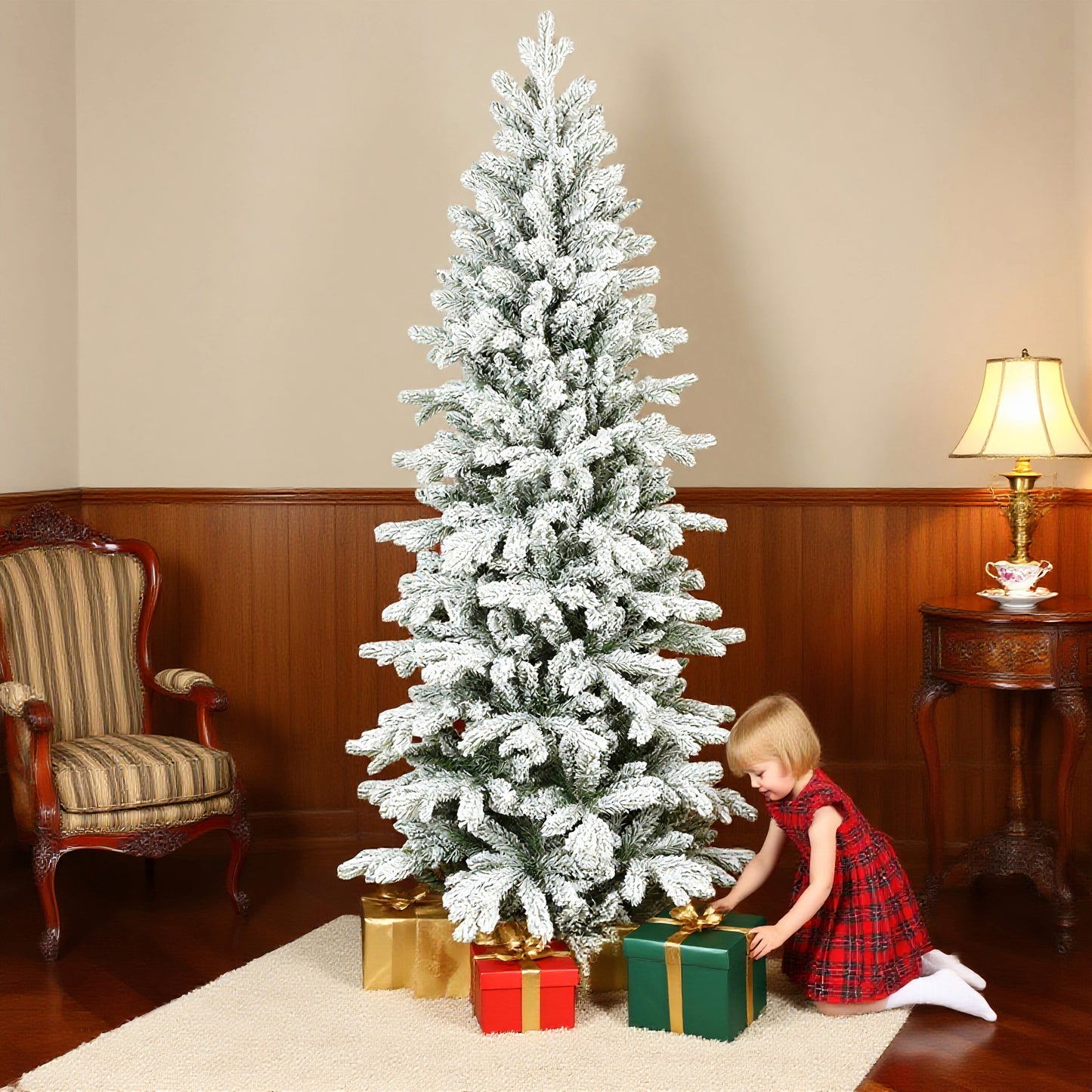 6ft Flocked Artificial Christmas Tree