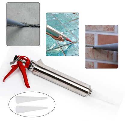 Grouting Mortar Sprayer Applicator Tool Cement Pointing Lime Wall Sewing Gun With 2 Plastic Nozzles