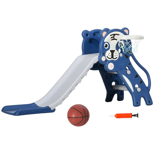 AIYAPLAY 2 in 1 Baby Slide for Indoor Use with Basketball Hoop, Basketball, for Ages 18-36 Months