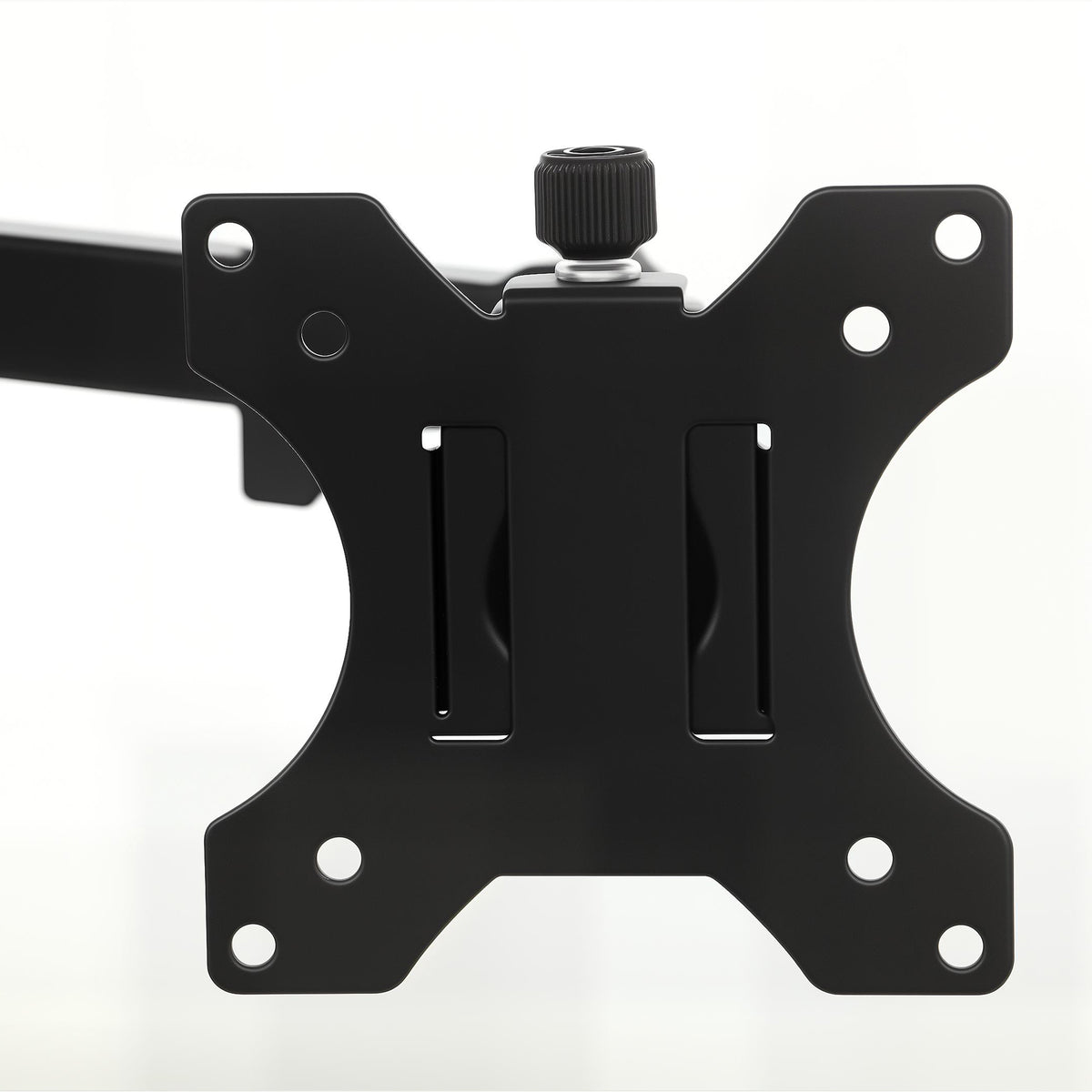 Dual Monitor Stand | 2 Screens up to 32 Inch | Height Adjustable, Tilt, Swivel & 360° Rotation | 20kg Capacity | Black Steel