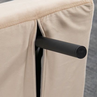 Click Clack Chair Bed, Convertible Single Chair Couch with 2 Cushions, for Living Room, Bedroom, Beige