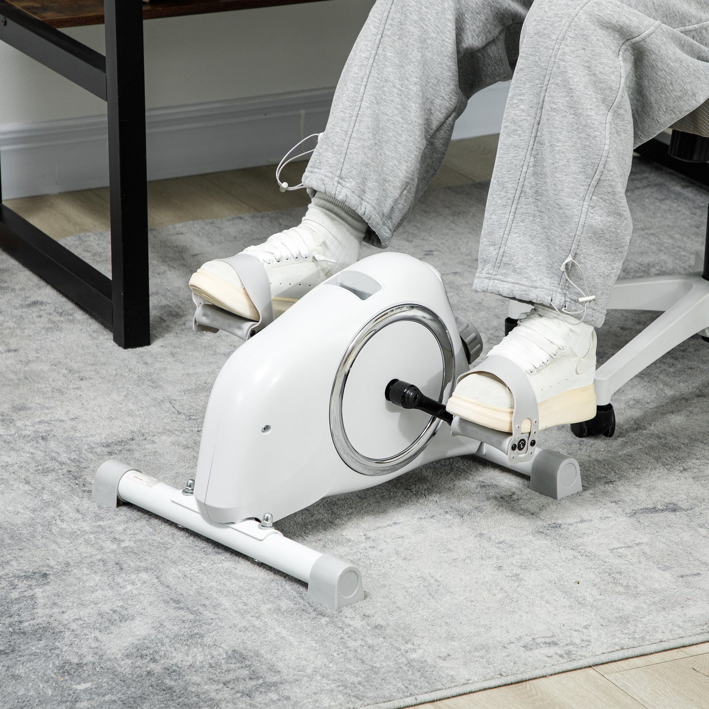 SPORTNOW Mini Exercise Bike, Sit Down Pedal Exerciser with 8-Level Quiet Magnetic Resistance and LCD Display, Portable Under Desk Bike for Arm and Leg Home Gym Office Workout