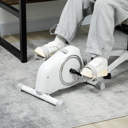 SPORTNOW Mini Exercise Bike, Sit Down Pedal Exerciser with 8-Level Quiet Magnetic Resistance and LCD Display, Portable Under Desk Bike for Arm and Leg Home Gym Office Workout